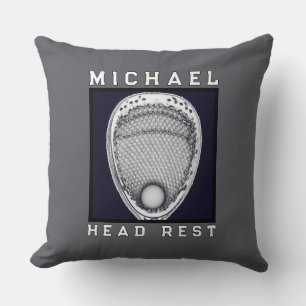Lacrosse Goalie Throw Pillow