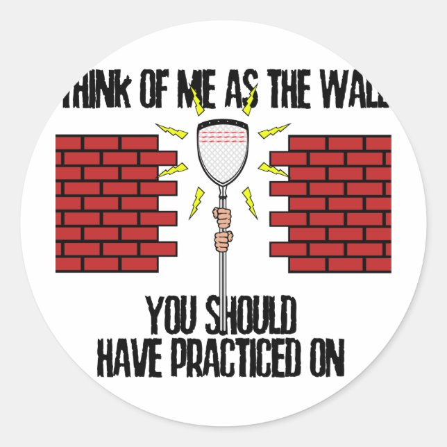Lacrosse Goalie Wall Classic Round Sticker (Front)