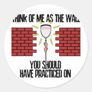 Lacrosse Goalie Wall Classic Round Sticker