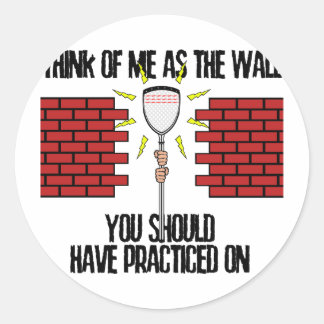 Lacrosse Goalie Wall Classic Round Sticker