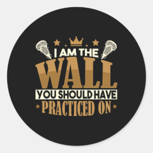 Lacrosse Goalkeeper Funny Lax Player Stick Lacross Classic Round Sticker
