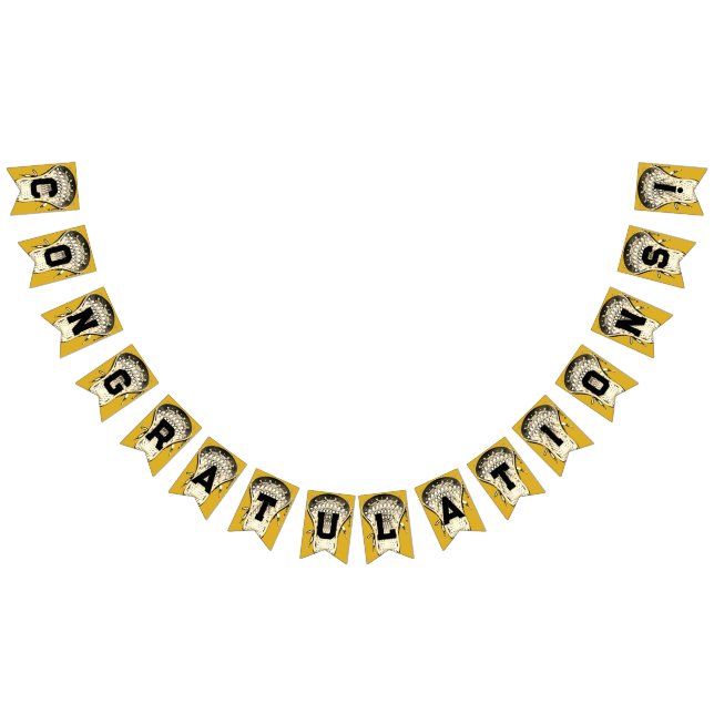 Lacrosse Gold Congratulations Bunting Flags (All)