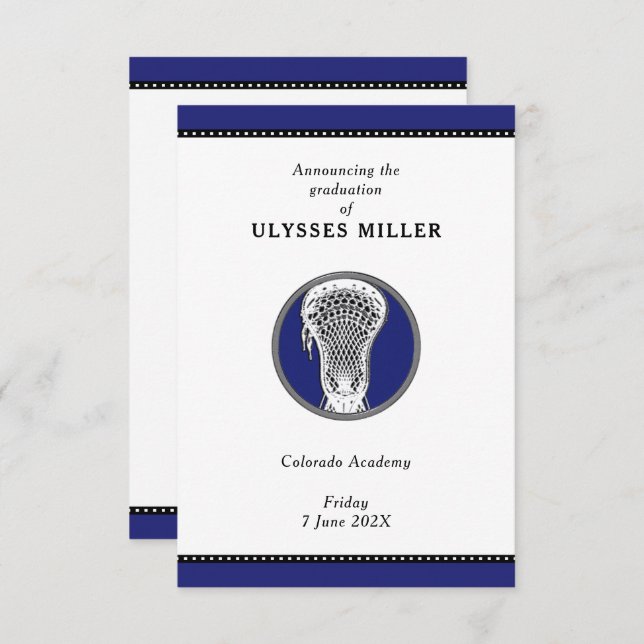 Lacrosse Graduation Announcement (Front/Back)