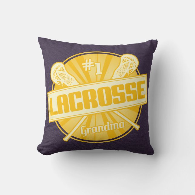 Lacrosse Grandma Name and Number Custom Cushion (Front)