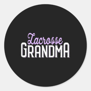 Lacrosse Grandma Shirt Proud Lax Grandmother Nana Classic Round Sticker