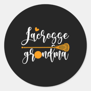 Lacrosse Grandma Shirts For Women With Lacrosse St Classic Round Sticker