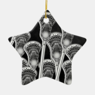 Lacrosse Green Team Award Ceramic Ornament
