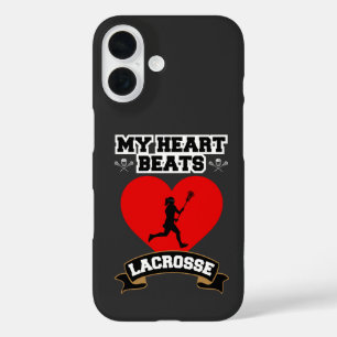 Lacrosse Heart Female Player Sport Passion Love iPhone 16 Case