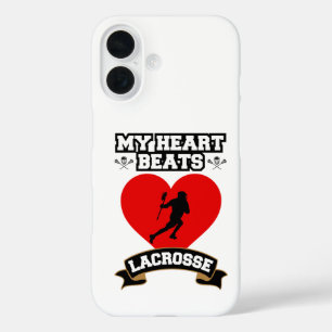 Lacrosse Heart Male Player Sport Passion Love iPhone 16 Case
