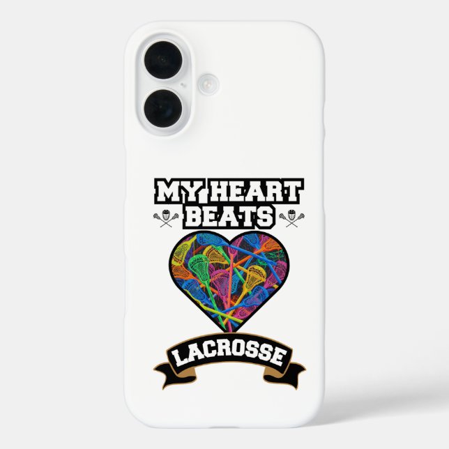 Lacrosse Heart Sticks Passion Sport Love Game Case-Mate iPhone Case (Back)