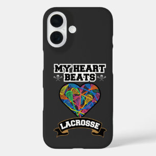 Lacrosse Heart Sticks Passion Sport Love Game iPhone 16 Case