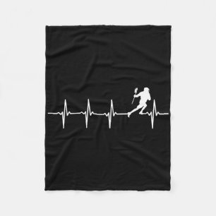 Lacrosse Heartbeat For Lacrosse Players Fleece Blanket