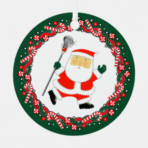 Lacrosse Holiday Gift Ceramic Ornament