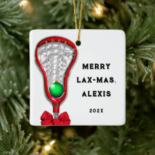 Lacrosse Holiday Gifts Ceramic Ornament