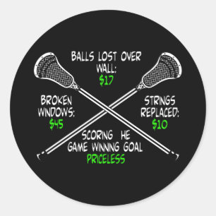 Lacrosse Humour Priceless 2 Sticker
