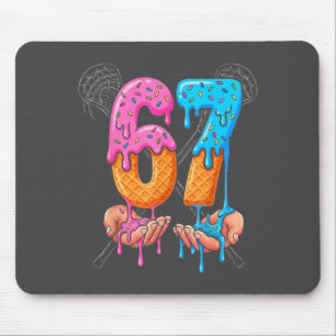 Lacrosse Ice Cream Drip 67 Hands Stakes Boys Srts  Mouse Pad