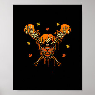 Lacrosse Ice Cream Drip Lax Boys Helmet Stick Fall Poster