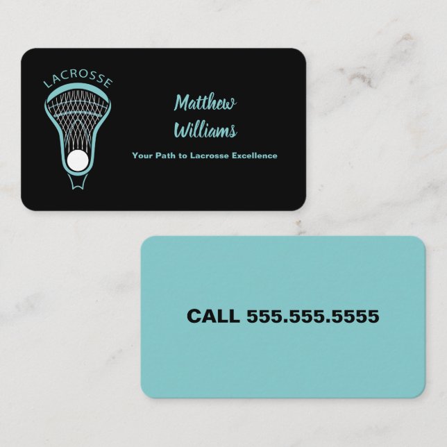 Lacrosse Instructor Business Card (Front/Back)