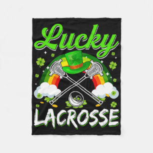Lacrosse Irish Hat St Patricks Day Team Sports Mat Fleece Blanket