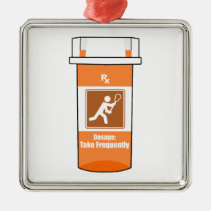 Lacrosse Is My Drug Metal Ornament