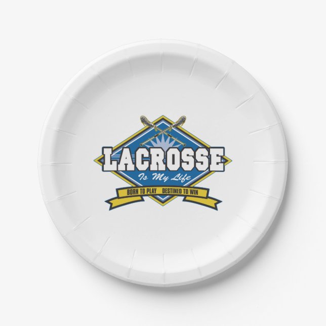 Lacrosse is My Life Paper Plate (Front)