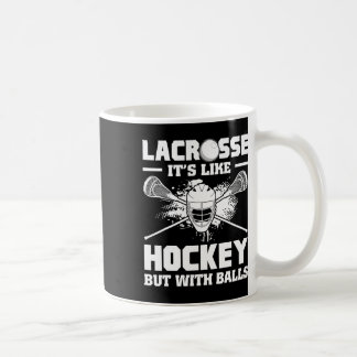 Lacrosse It's Like Hockey But With Funny Player Coffee Mug