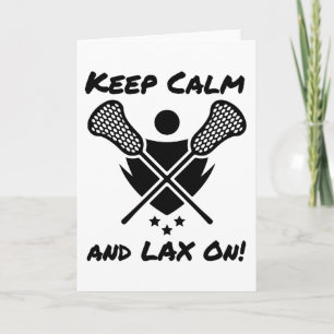 Lacrosse Keep Calm and LAX On Lacrosse Player Card