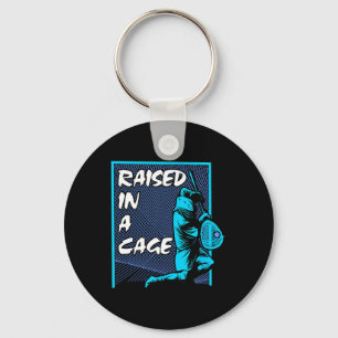Lacrosse Lax Goalie Grown Up In A Cage  Key Ring