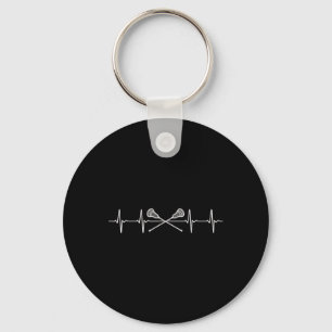 Lacrosse Lax Heartbeat Funny Lacrosse Stick Mens W Key Ring