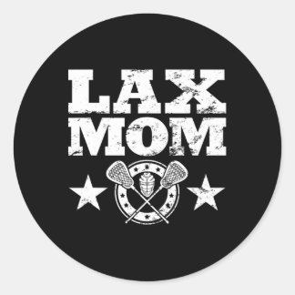 Lacrosse Lax Mum  Classic Round Sticker