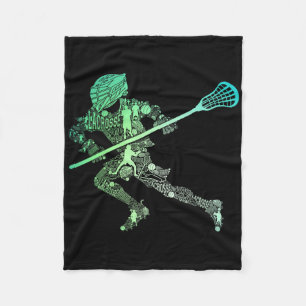 Lacrosse Lax Player Athlete Sporty Coach Team Spor Fleece Blanket
