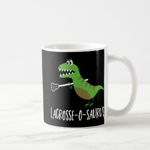 Lacrosse Lax Player Dinosaur Dino Lover Sport Gif Coffee Mug