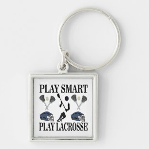 Lacrosse Lax Player Sports Key Ring