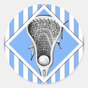 Lacrosse Lax Team Light Blue Classic Round Sticker
