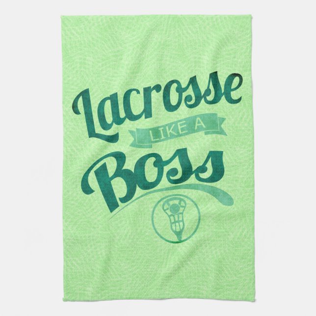 Lacrosse Like A Boss Tea Towel (Vertical)