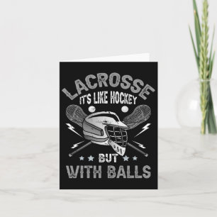 Lacrosse Like Hockey But With Ball Player Team Tra Card