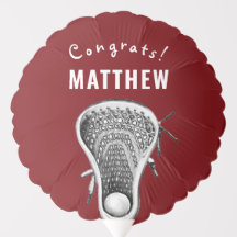 Lacrosse Maroon Congrats Balloon