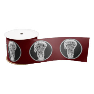 Lacrosse Maroon Satin Ribbon