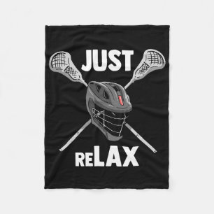 Lacrosse Men Women Lax Lacrose Player Boys Goalie Fleece Blanket