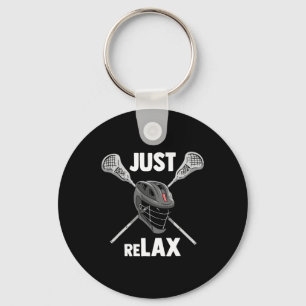 Lacrosse Men Women Lax Lacrose Player Boys Goalie Key Ring