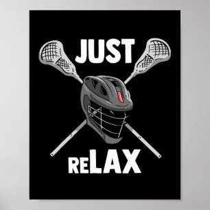 Lacrosse Men Women Lax Lacrose Player Boys Goalie Poster