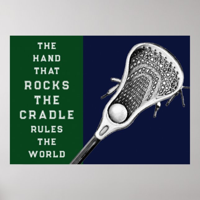 Lacrosse Motivational Sports Poster (Front)