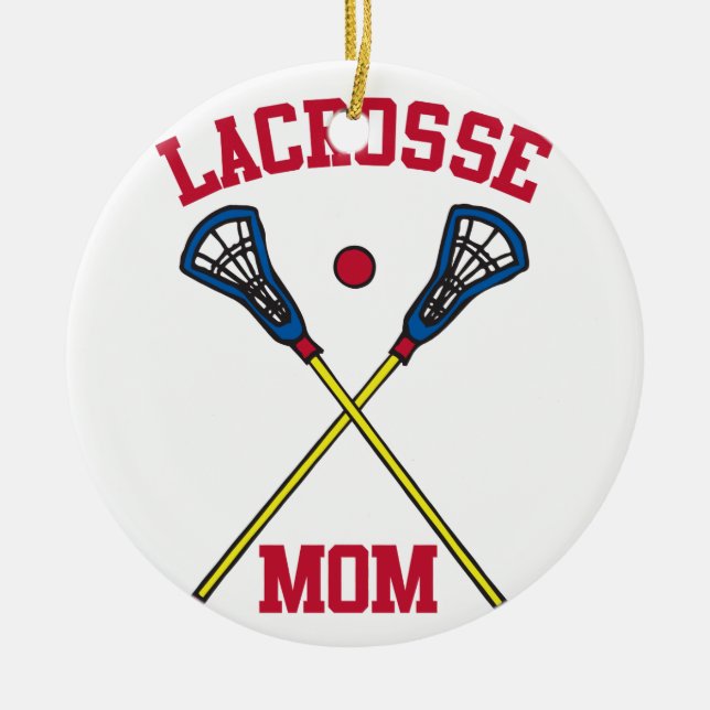 Lacrosse Mum Ceramic Ornament (Front)