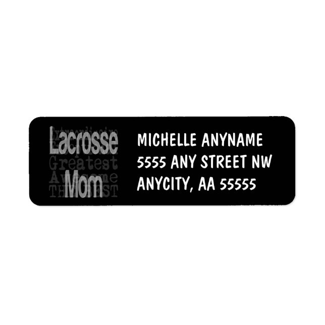 Lacrosse Mum Extraordinaire Return Address Label (Front)