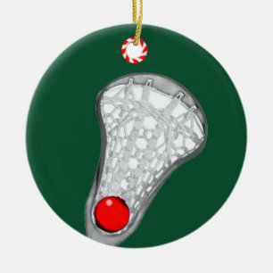 Lacrosse Mum Holiday Gift Ceramic Ornament