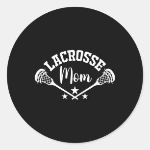 Lacrosse Mum Lacrosse Stick Wife Women Lacrosse Classic Round Sticker