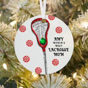 Lacrosse Mum Metal Tree Decoration