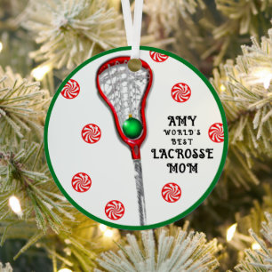 Lacrosse Mum Metal Tree Decoration
