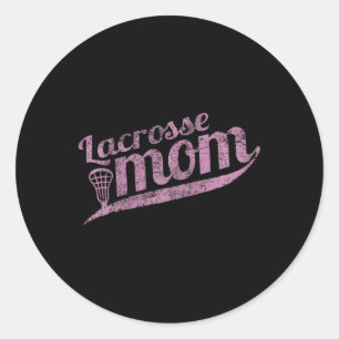 Lacrosse Mum - Proud Lax Mother Tee Classic Round Sticker