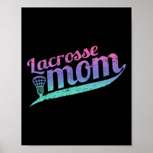 Lacrosse Mum Vintage Proud Lax Mother Poster